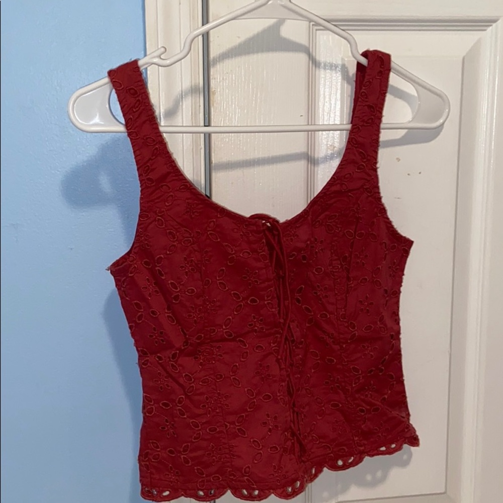 Abercrombie Pink Design Crop Top